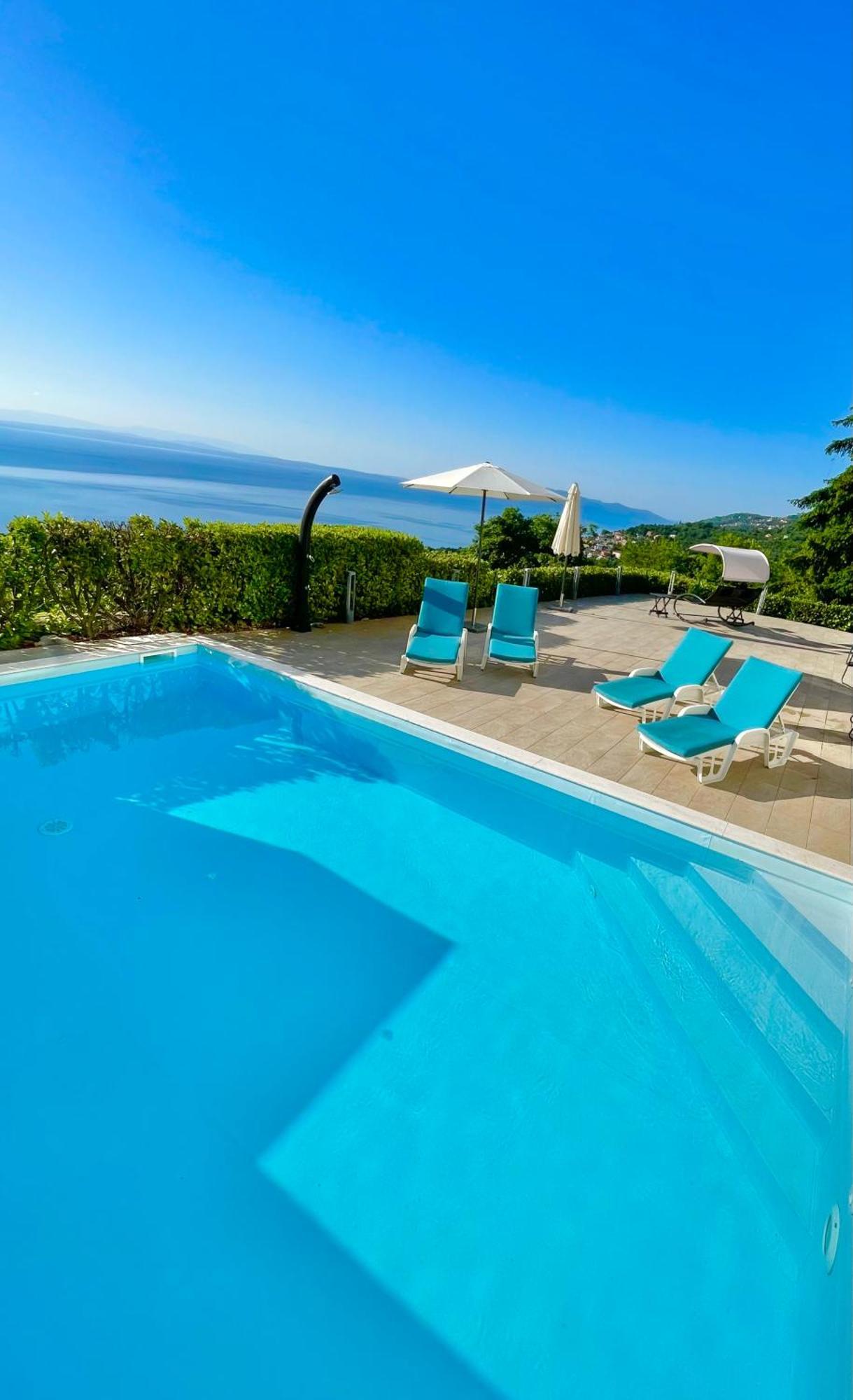 Luxury Villa Eternity - Marvelous Sea View - Box Spring Beds - Opatija-Poljane Esterno foto